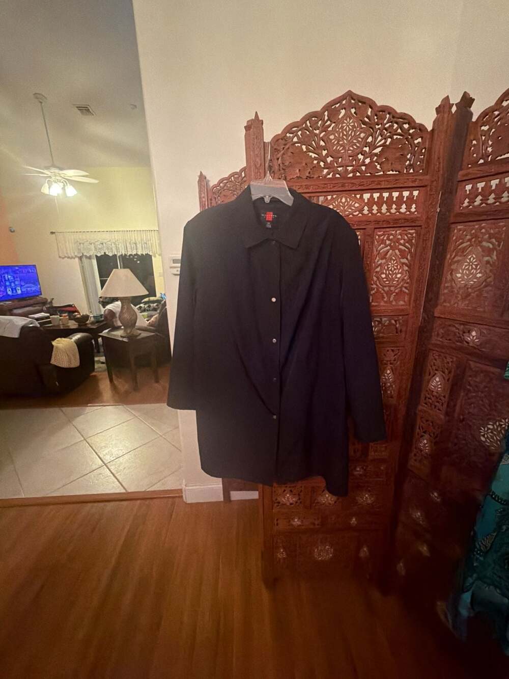 Gallery Woman Black Raincoat Jacket Size 1X